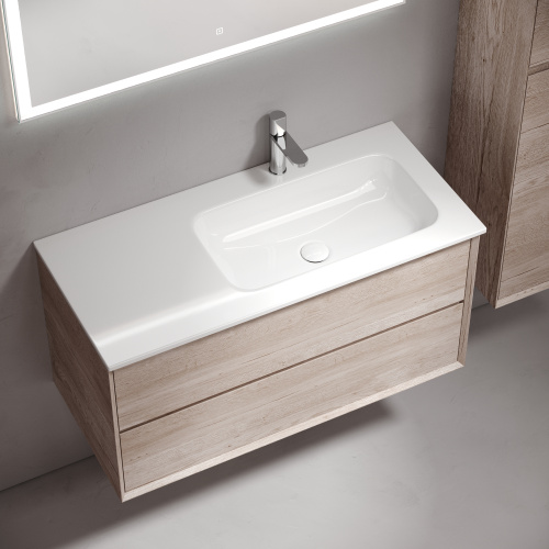 Тумба под раковину Sancos Marmi 2.0 MR2.0100REG 100х45х52 подвесная цвет дуб галифакс натуральный - фото 5